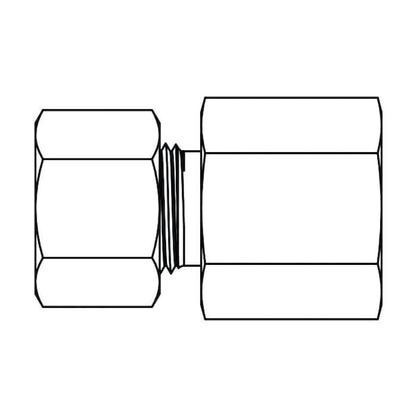 Hydraulic Fitting-Metric CompressionS06(14X1.5)-04BSPP FEMALE STUD CPLG